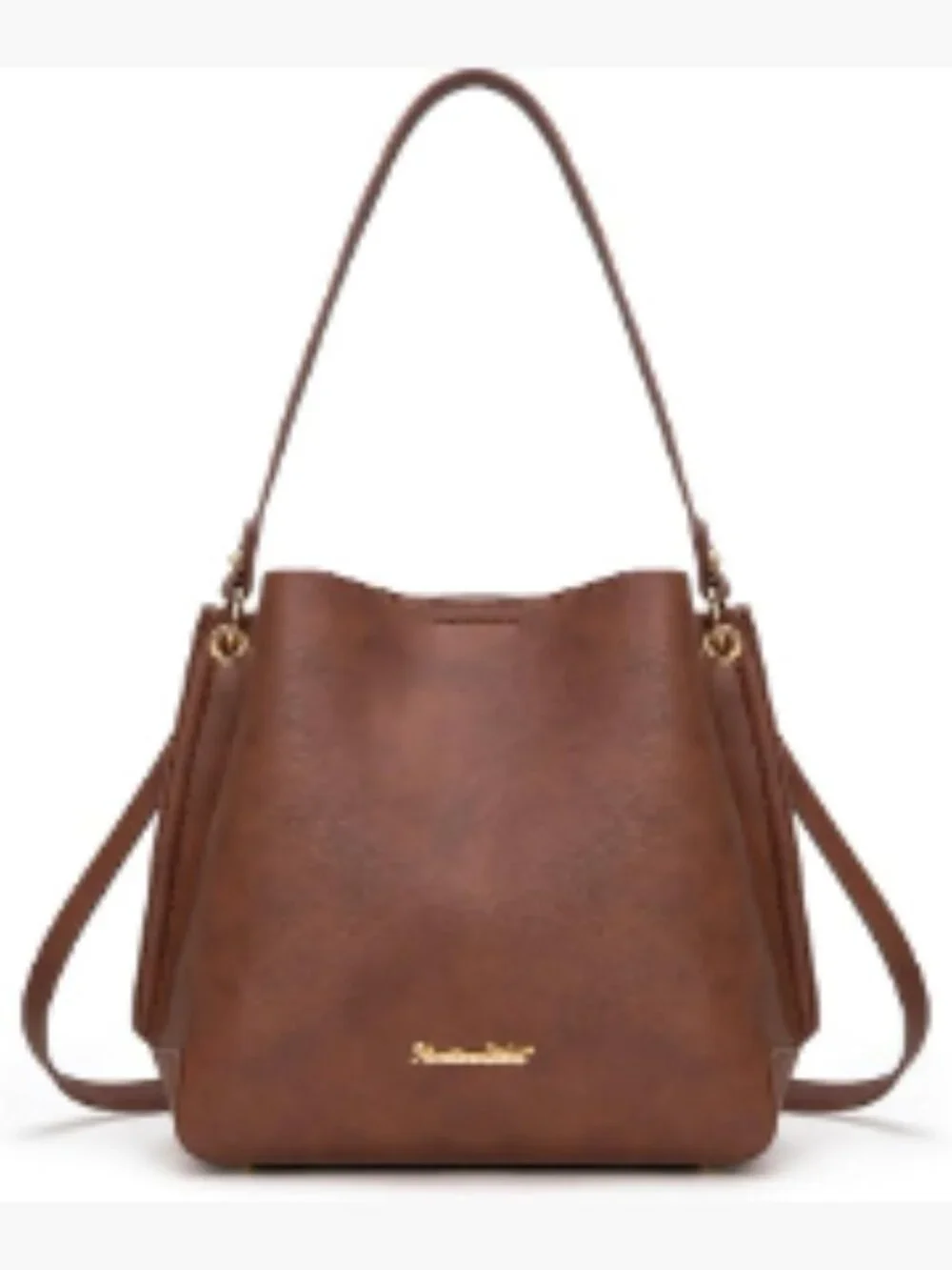 Medium Hobo Bag for Women, 3 Compartments, Faux Leather, Shoulder/Crossbody